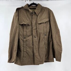 Vintage G.D. Bucking-Alsfeld German Military Wool Jacket Field Coat Gorpcore